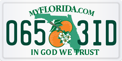 FL license plate 0653ID
