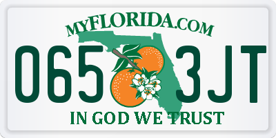 FL license plate 0653JT