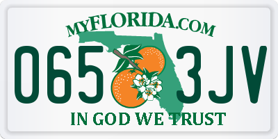 FL license plate 0653JV