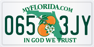 FL license plate 0653JY