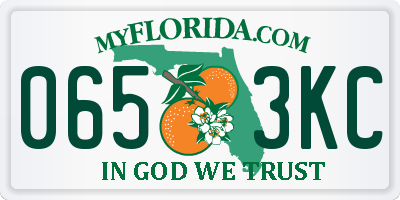 FL license plate 0653KC