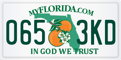 FL license plate 0653KD