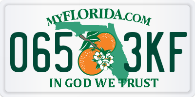 FL license plate 0653KF