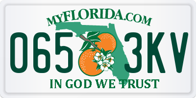 FL license plate 0653KV