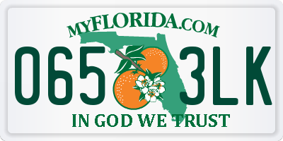 FL license plate 0653LK