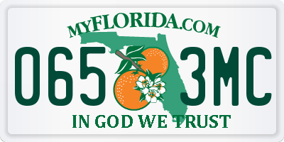 FL license plate 0653MC