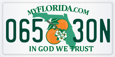 FL license plate 0653ON