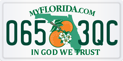 FL license plate 0653QC