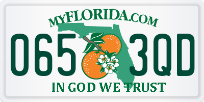 FL license plate 0653QD