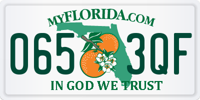 FL license plate 0653QF