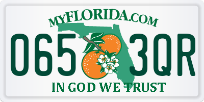 FL license plate 0653QR