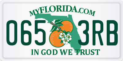 FL license plate 0653RB