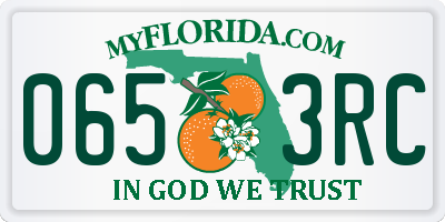 FL license plate 0653RC