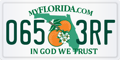 FL license plate 0653RF