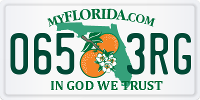 FL license plate 0653RG