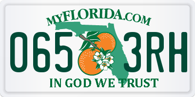 FL license plate 0653RH
