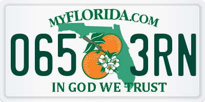 FL license plate 0653RN