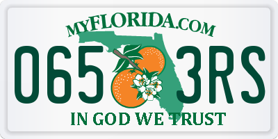 FL license plate 0653RS
