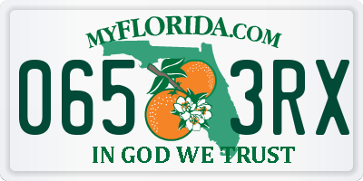 FL license plate 0653RX