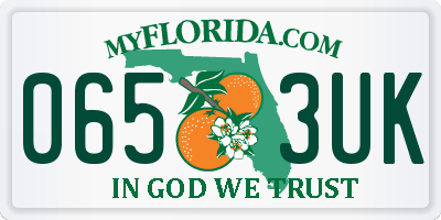 FL license plate 0653UK