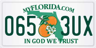FL license plate 0653UX