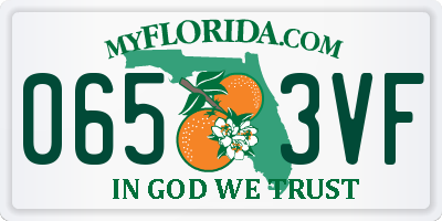 FL license plate 0653VF