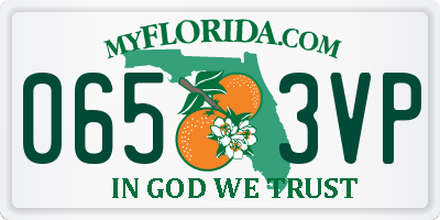 FL license plate 0653VP
