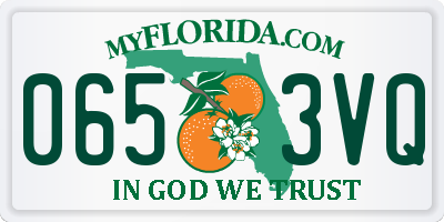 FL license plate 0653VQ