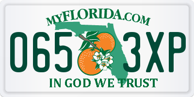 FL license plate 0653XP