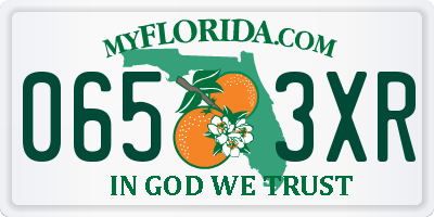 FL license plate 0653XR