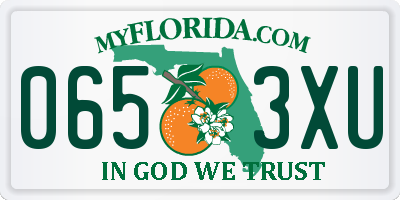 FL license plate 0653XU