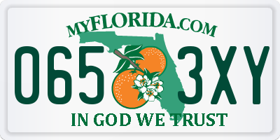 FL license plate 0653XY
