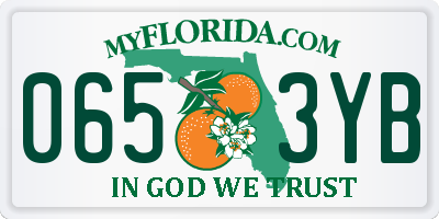 FL license plate 0653YB