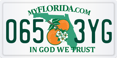 FL license plate 0653YG