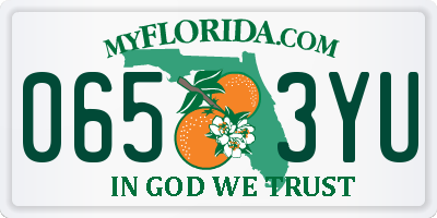 FL license plate 0653YU