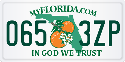FL license plate 0653ZP