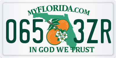 FL license plate 0653ZR