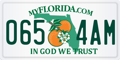 FL license plate 0654AM