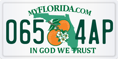 FL license plate 0654AP