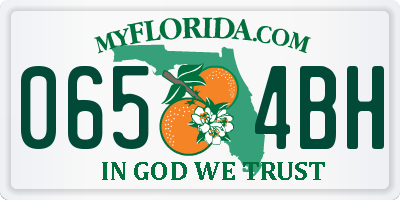 FL license plate 0654BH