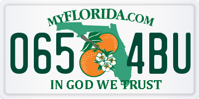 FL license plate 0654BU