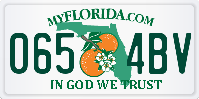 FL license plate 0654BV