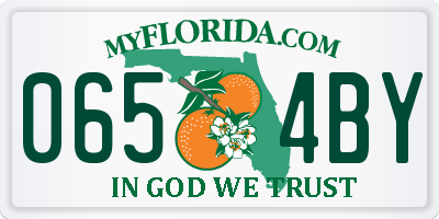 FL license plate 0654BY