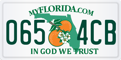 FL license plate 0654CB
