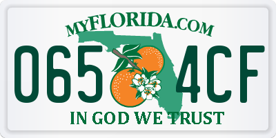 FL license plate 0654CF