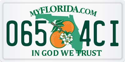 FL license plate 0654CI