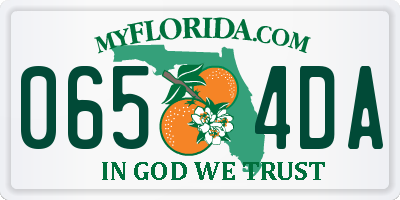 FL license plate 0654DA