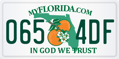 FL license plate 0654DF
