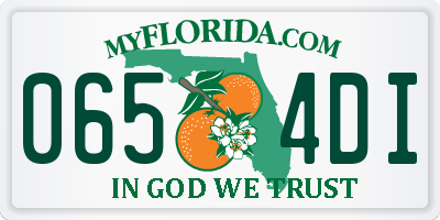FL license plate 0654DI