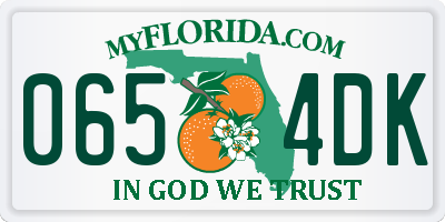 FL license plate 0654DK